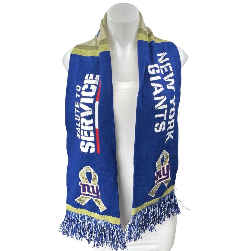 NFL Football New York Giants Veterans Salute to Service Fringe Shawl Wrap Scarf